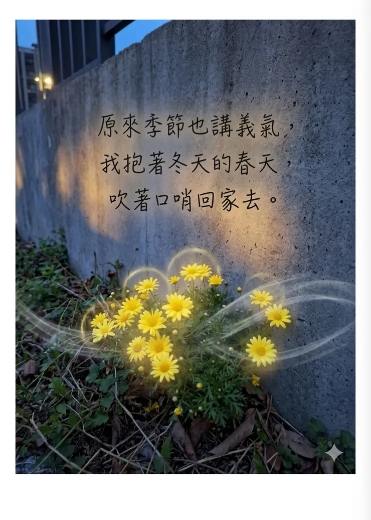 🌺圖片由Gemini 閱讀作品後🌿融合我拍的春花系列照片生成🌺