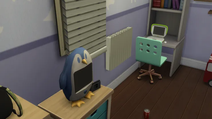 看到了男生很喜歡的東西：電視和遊戲機！