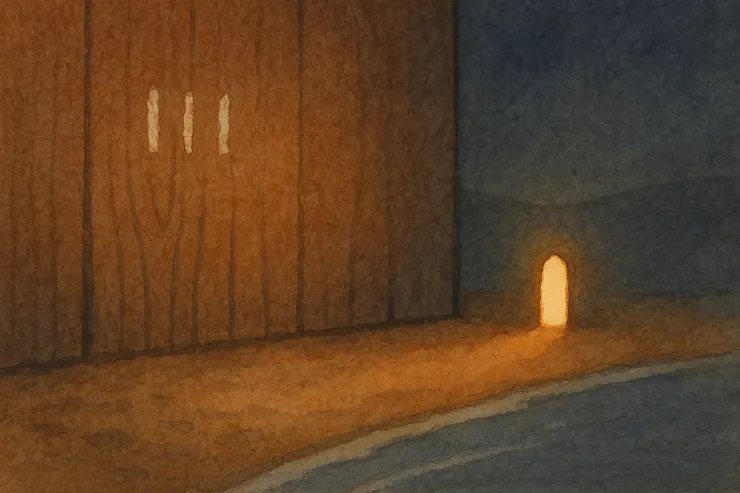 潮口立三痕,燈只管照路。