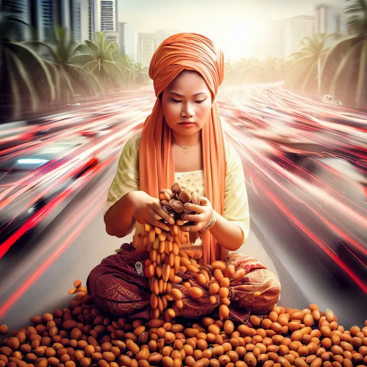 利用微軟Bing畫出的檳榔西施