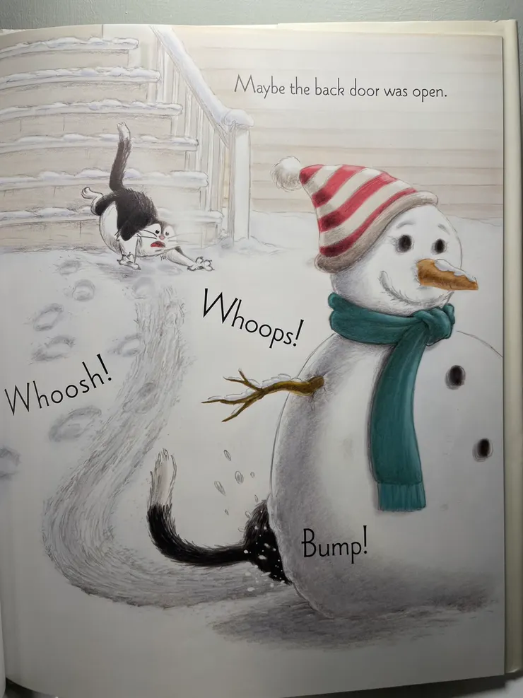 Fuddle撞到雪人小朋友笑得好開心!