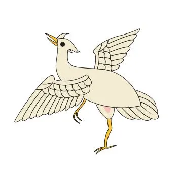 不是鴿子，是白鷺紋（圖／原點出版《故宮紋樣配色事典》）