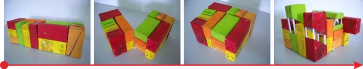 以鋁箔包組合變化說明設計概念