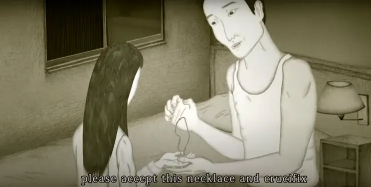 我認為,於此交出項鍊,莫非暗示他已背棄信仰,與孔雀暗通款曲?