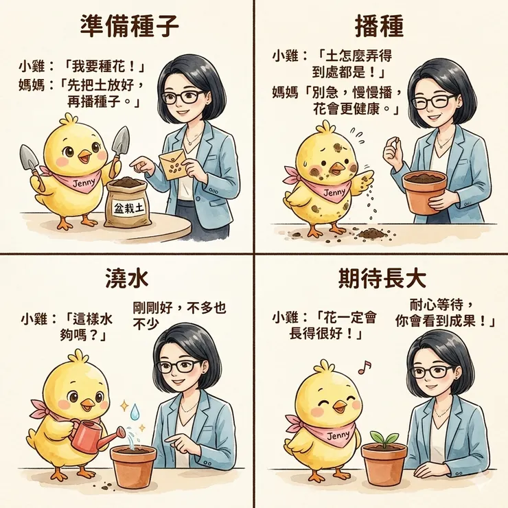 種植小盆栽～交給時間