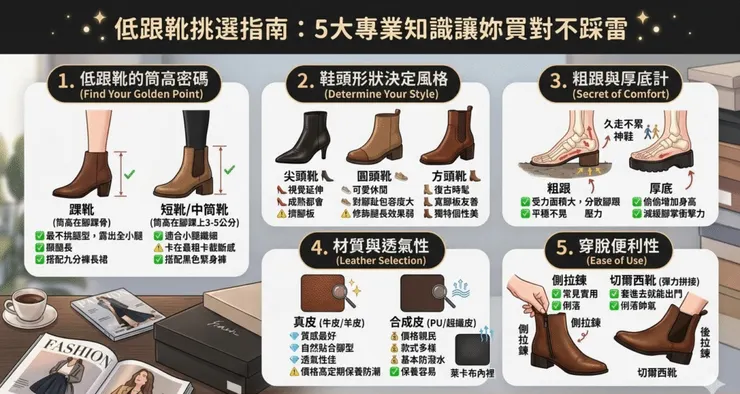 低跟靴選購全攻略