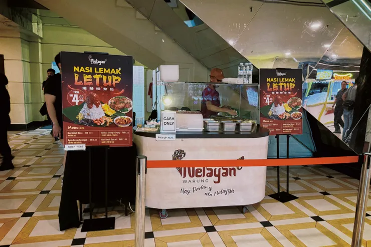 賣椰漿飯的小攤位