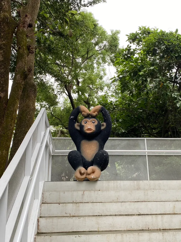 門口放置招牌動物