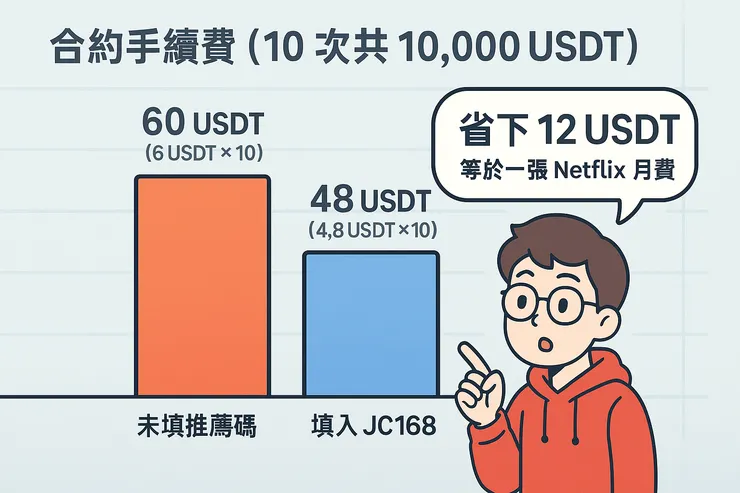 Bitget合約交易費用圖表比較
