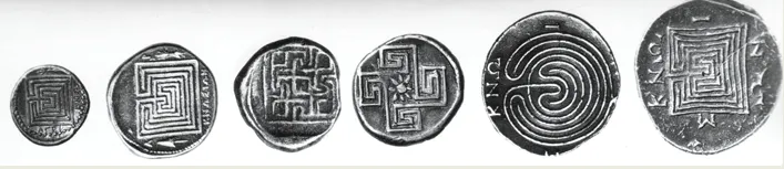 錢幣上的迷宮圖案