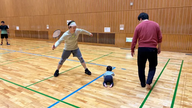 在日本第一次打羽球