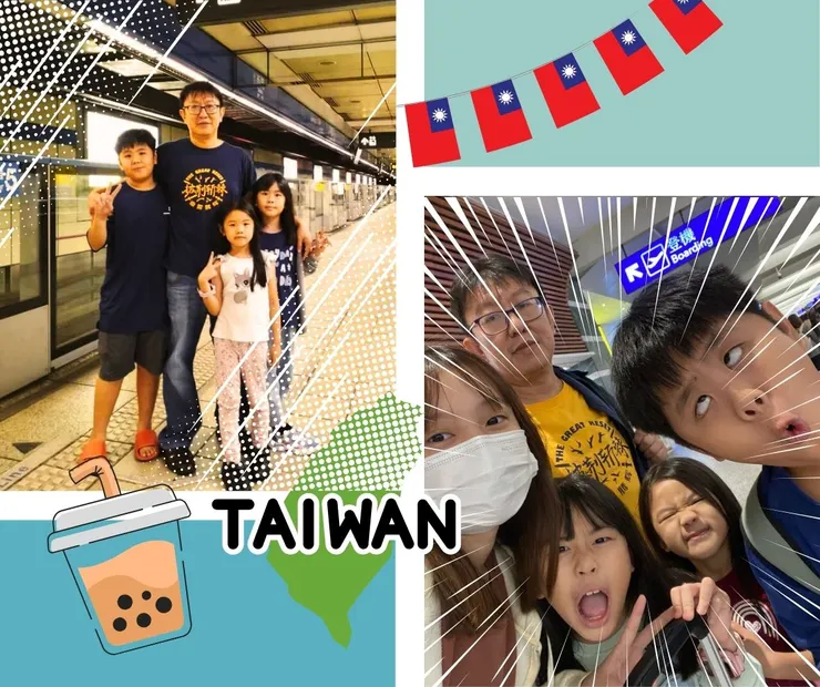 第一天和最后一天的合照，包括了我们的正义伙伴——在台湾留学的侄女Bonnie