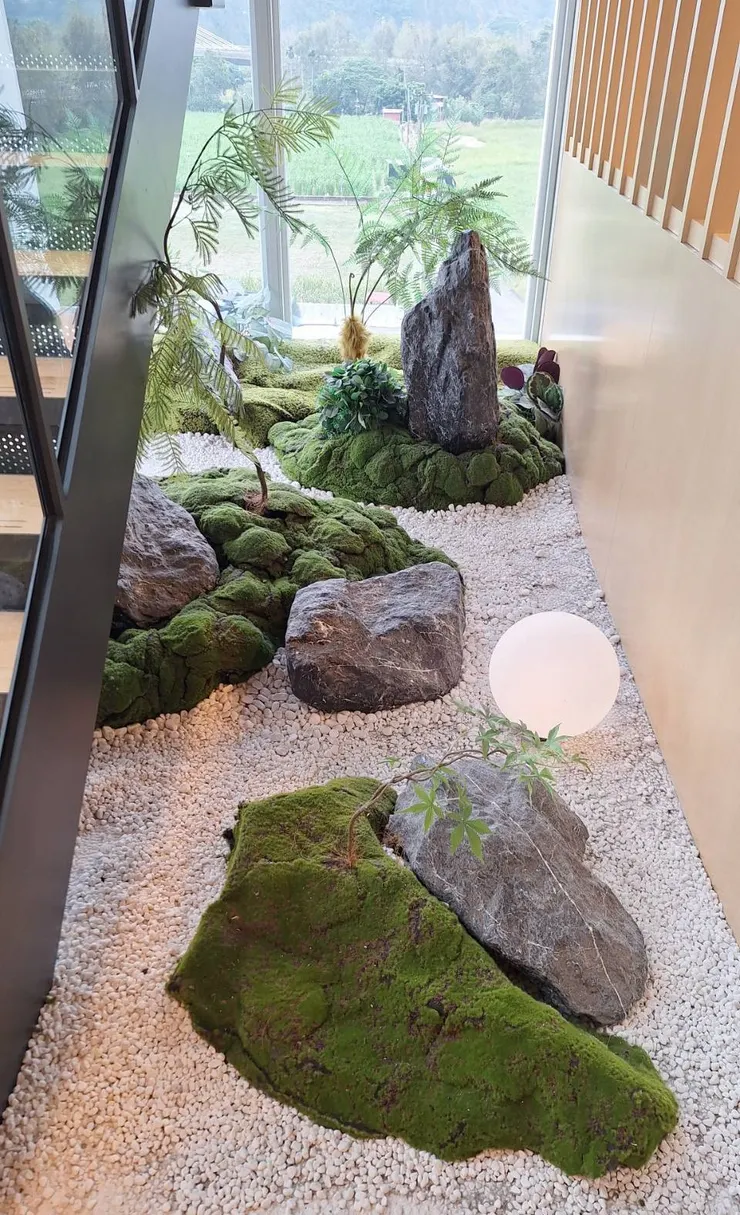 日月町本棟的室內日式造景