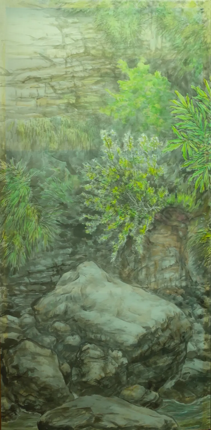 〈欣蓁涓流〉局部-左屏