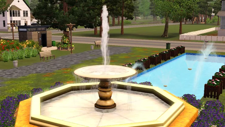 這條水柱公園每個角落都看得到。