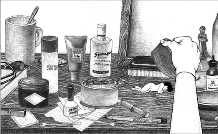 圖3灰塵孩子出現在各個混亂的角落。