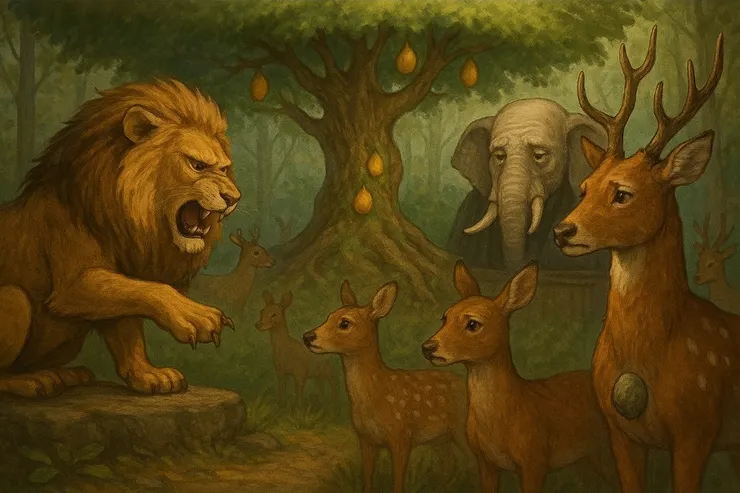 《綠白藍集》森林邊界的神奇果樹（圖：使用AI工具生成）