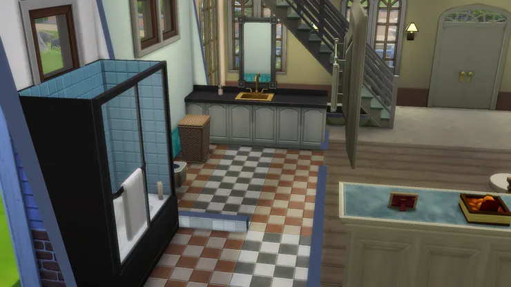 因為這洗手間沒有很大，圍起來拍拍不到什麼，只好剖視。這是個很普通整齊的洗手間。