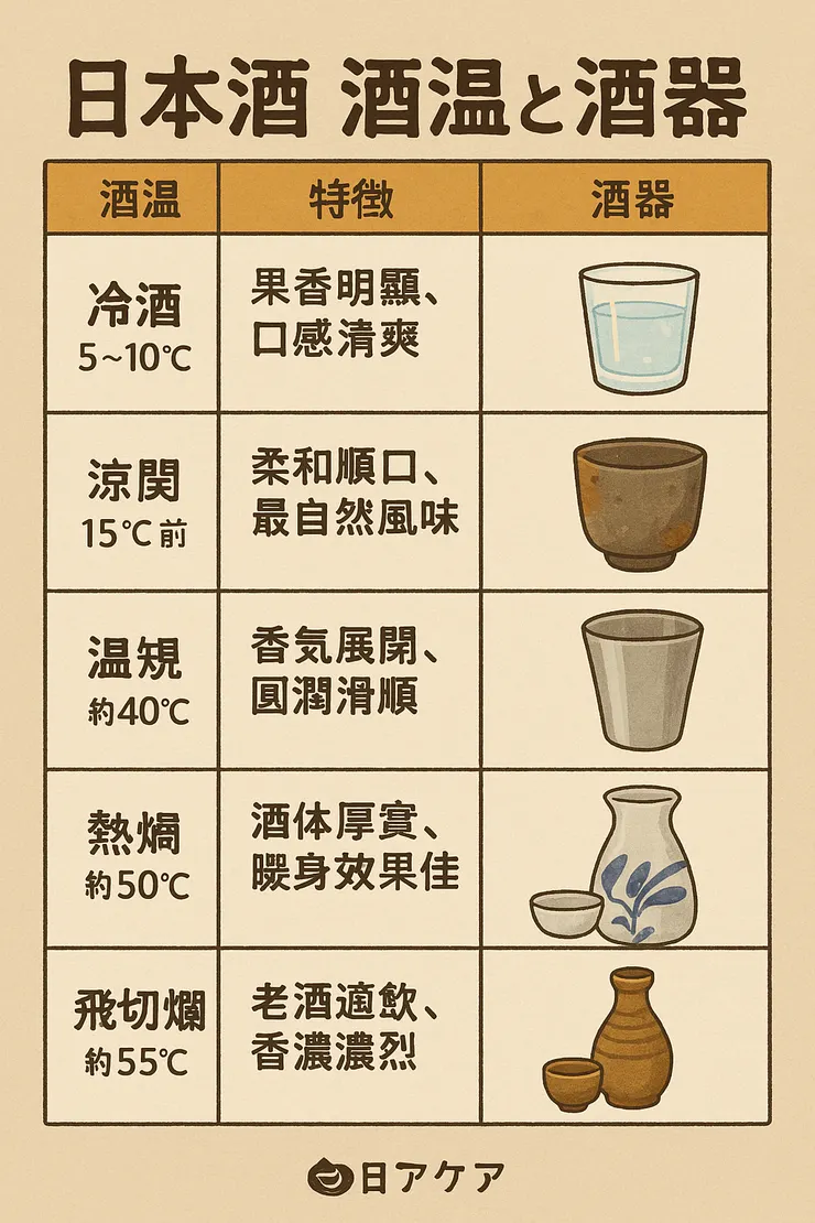 享受日本酒：冷酒・溫酒的完美溫度與酒器搭配