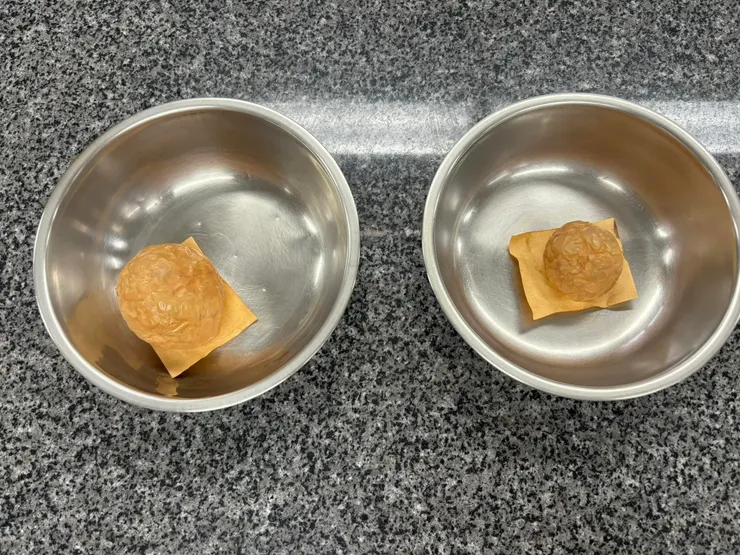 將麵筋拿去烘烤後的樣子!