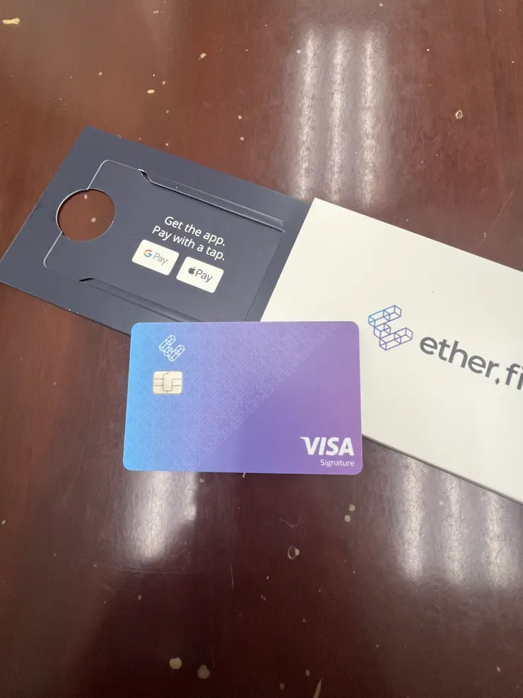 ether.fi寄出的實體卡片