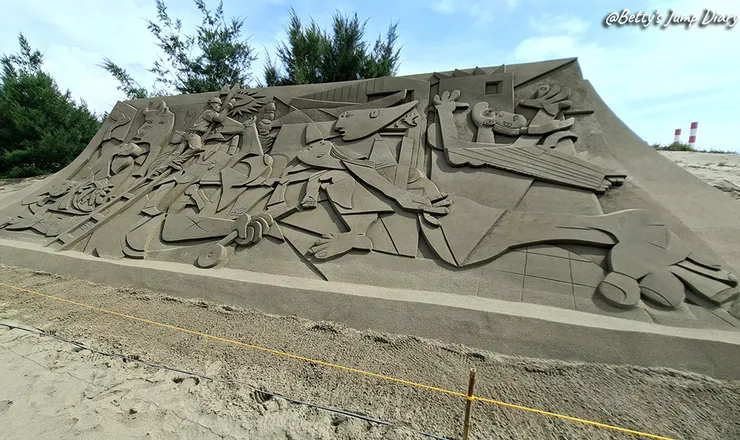 ▲2025苗栗「通霄沙雕藝術節」逍遙沙城/圖片來源：Betty's Jump Diary