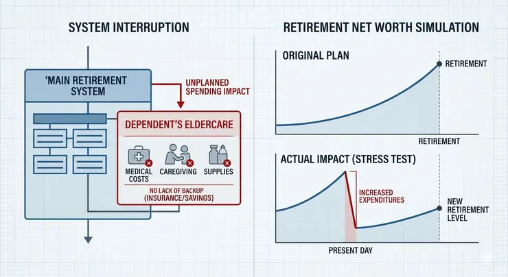 針對長照衝擊與資產邊際的系統分析圖
