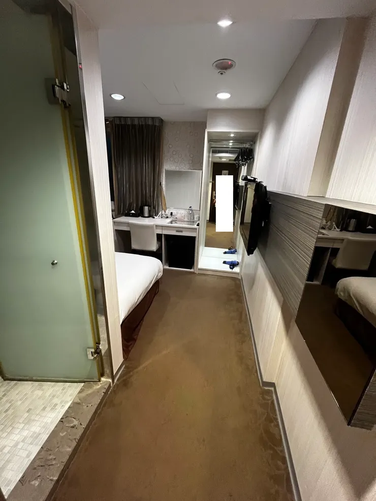 開房門的樣子(白色是幫我自己打碼XD)