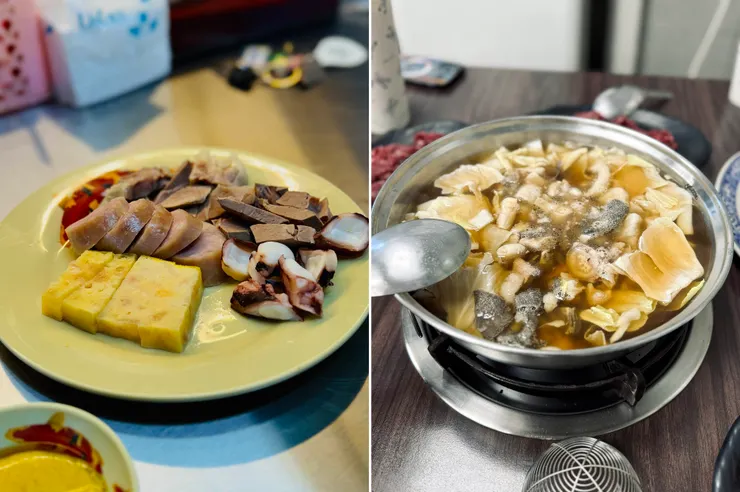 左：阿龍香腸熟肉；右：湖東牛肉館