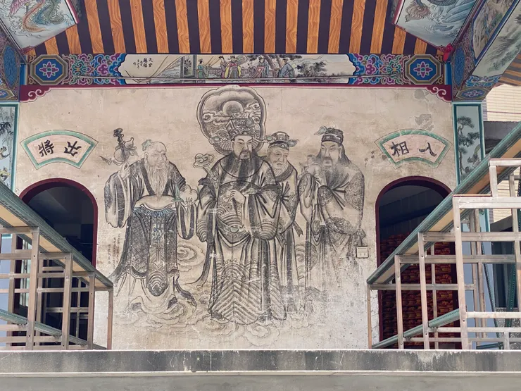 福祿壽喜四仙的彩繪為彩繪匠師許連成的作品