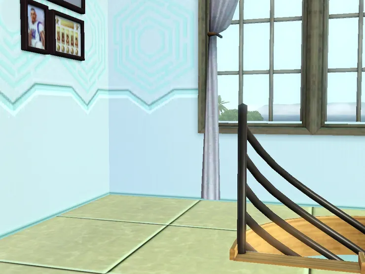 從樓梯上來總有一片空間。