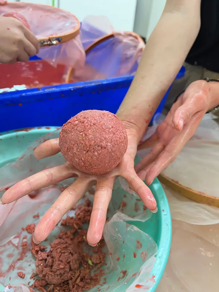 手抄紙活動紀錄-無限可能的紙漿也能成為小宇宙