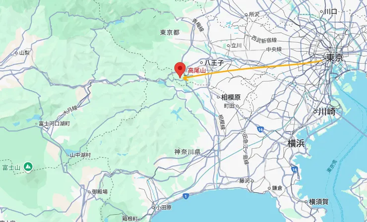 高尾山大概位置