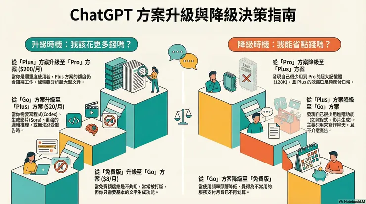 ChatGPT 升降級建議