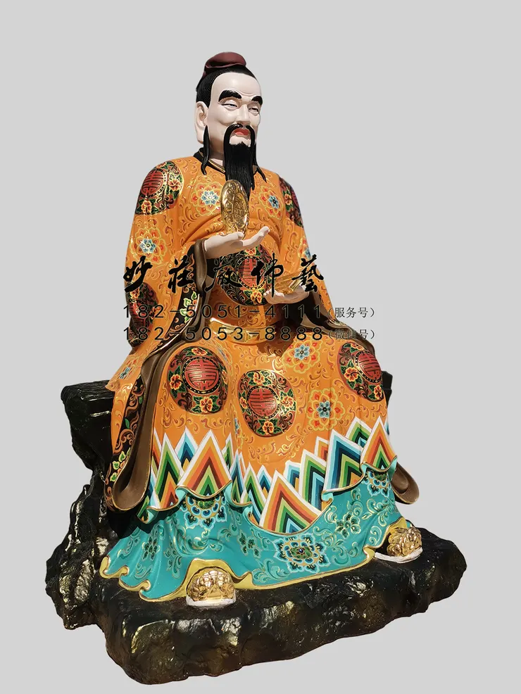 銅雕楊仙師神像左側照