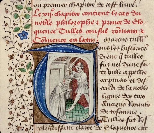 Cicero's death (France, 15th century)