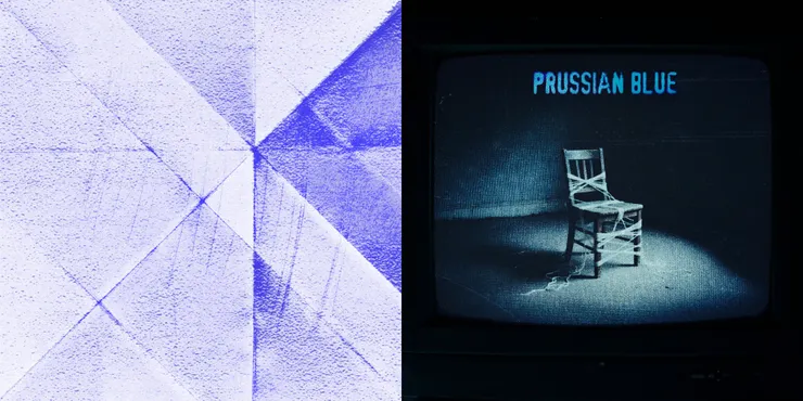 can't be blue《Blue Vinyl》和《Prussian Blue》專輯封面。