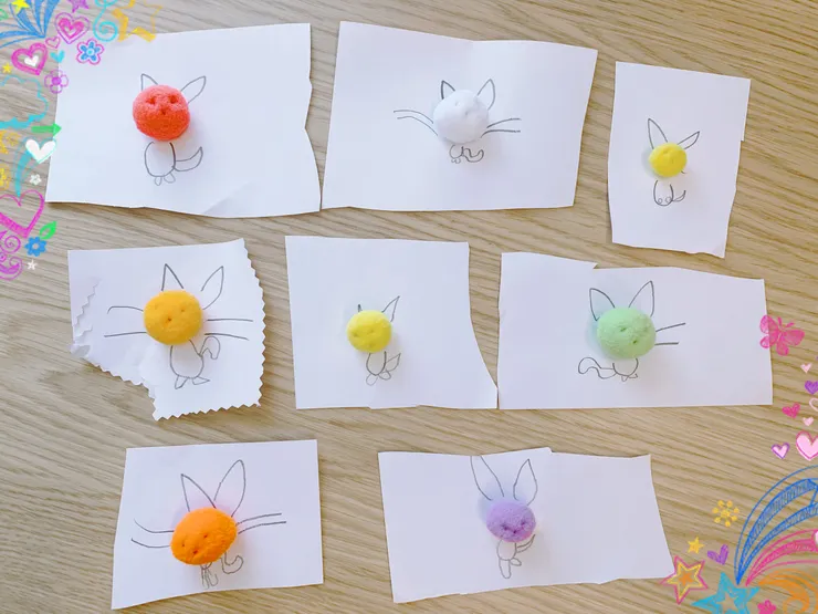 從皮卡丘的外貌為基底，延伸出各種不同樣式的小動物造型。