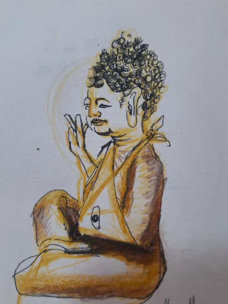 木雕草圖  佛祖