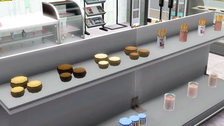 另一邊的糖果份量較大，也有甜餅乾。