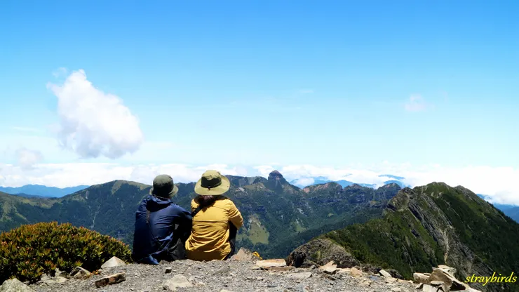 ▲雪山北峰北眺聖稜線(大霸尖山)