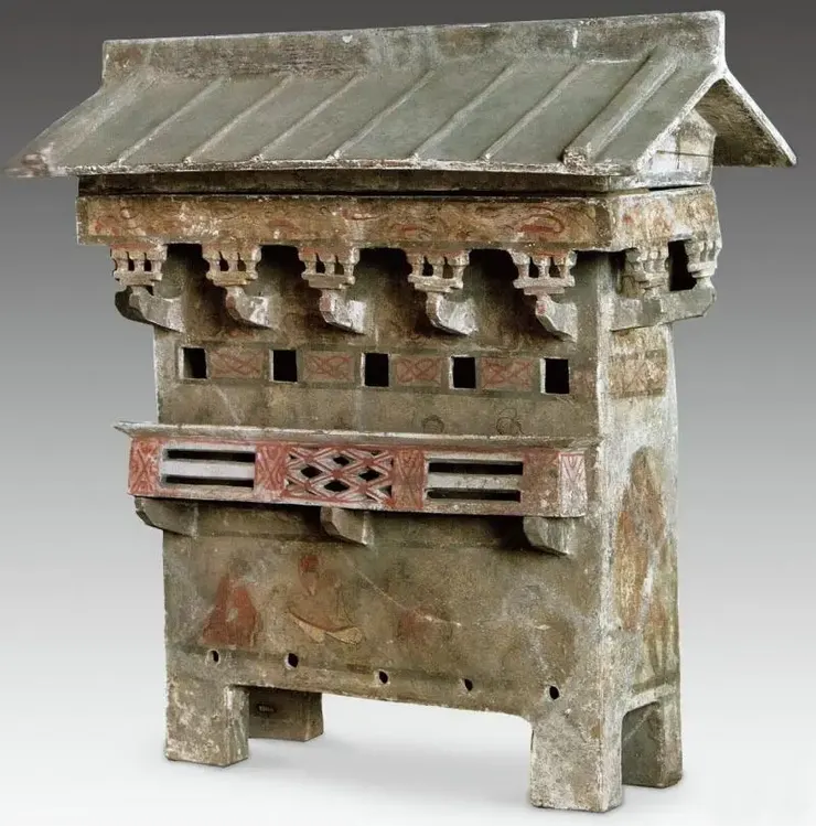 東漢彩繪陶倉樓圖片，來源：中國國家博物館