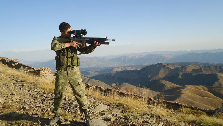 在伊拉克北部使用G3A3的土耳其士兵