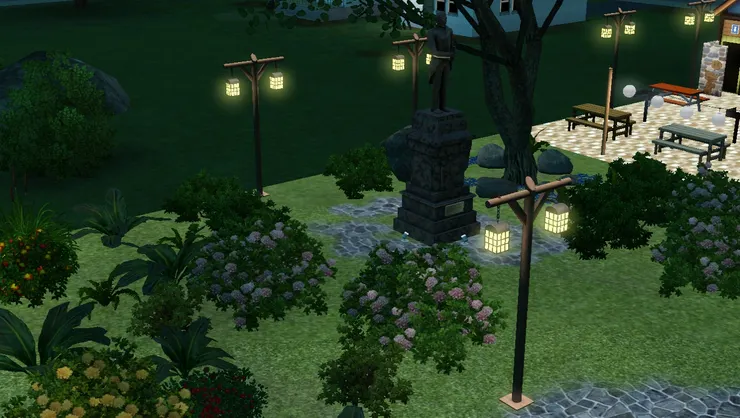 晚上的公園完全不陰森。