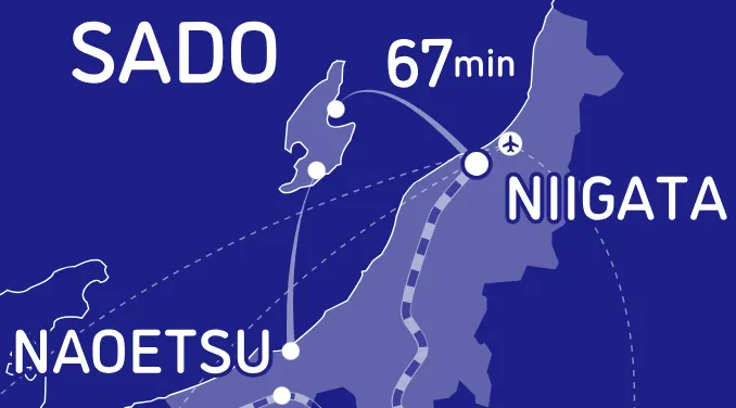 佐渡島由東西兩處港口與本州連結