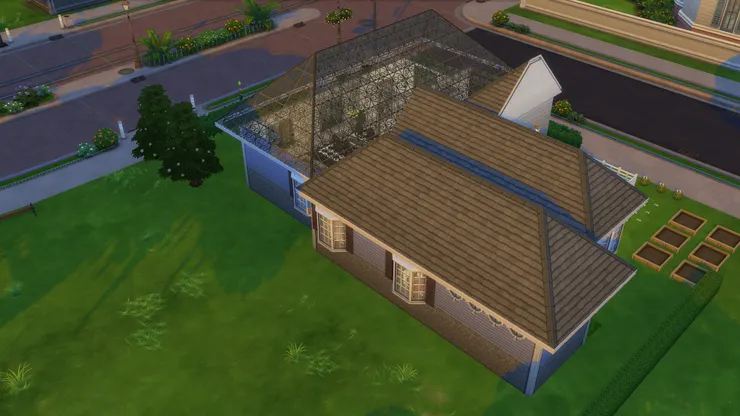 屋頂我都只講求蓋著屋子便算。我沒能力在這方面追求美感。