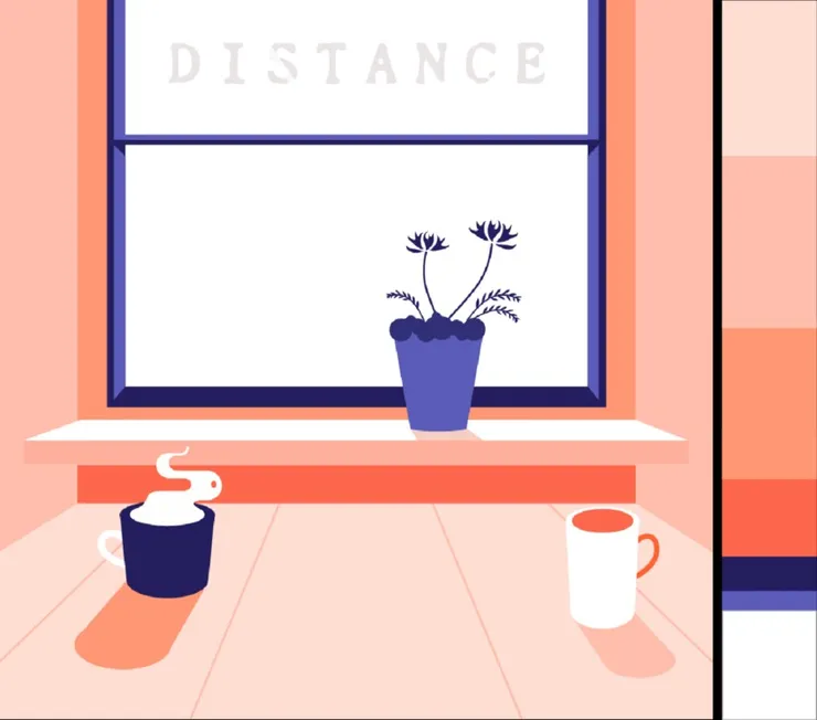  Design by Jhane Chou｜有時候我會使用對比強烈或是較不突出的色系來互相搭配，你可以看到我放了簡單的比例配置在圖旁