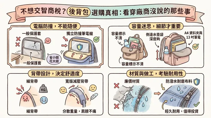 不想交智商稅？後背包 選購真相：看穿廠商沒說的那些事