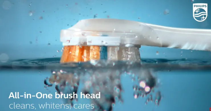 A3 Premium 全效合一刷頭，清潔、護齦、亮白三項功能整一次滿足。