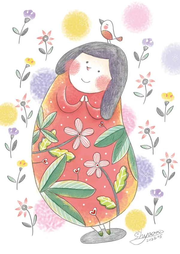 心花開 (鉛筆+電繪)